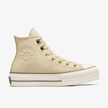  Converse Chuck Taylor All Star Lift Unisex Krem Deri Bot