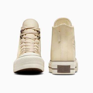  Converse Chuck Taylor All Star Lift Unisex Krem Deri Bot