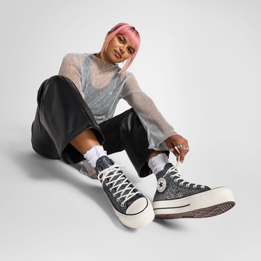  Converse Chuck Taylor All Star Lift Kadın Gri Platform Sneaker