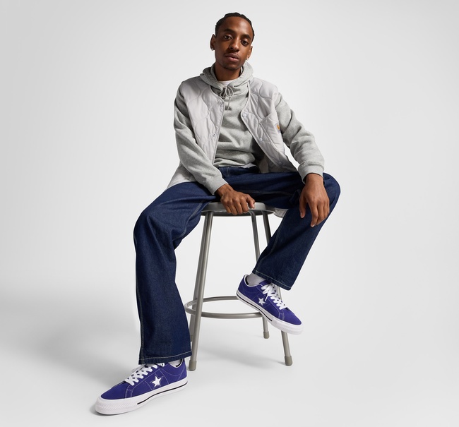  Converse One Star Pro Unisex Mor Süet Sneaker