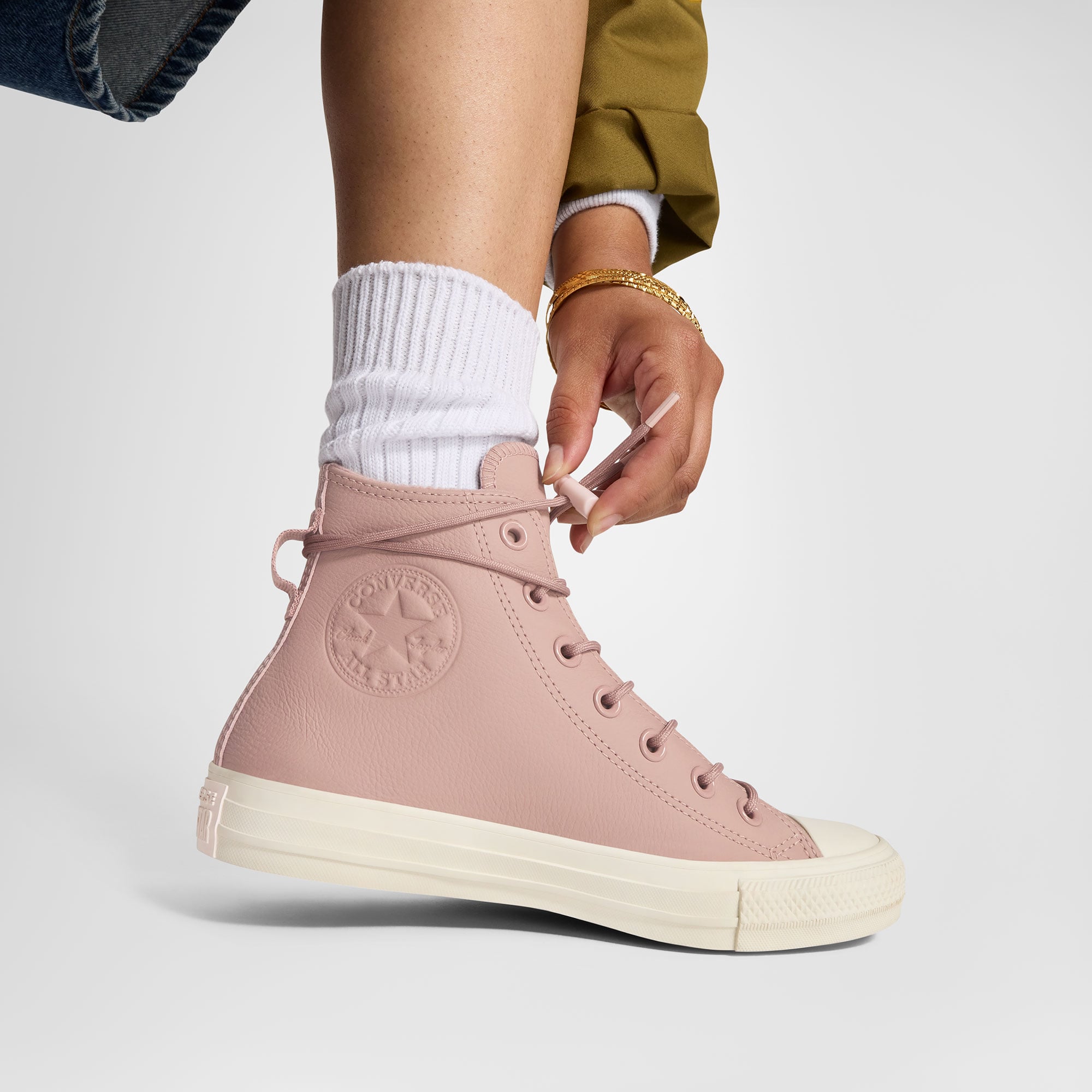 Converse Chuck Taylor All Star Unisex Pembe Deri Bot - Görsel 6