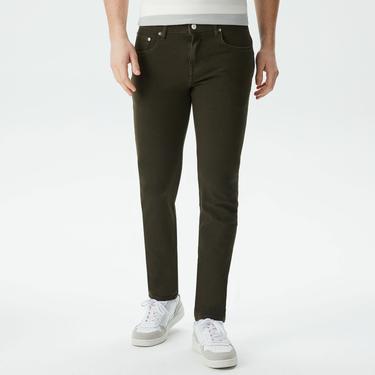  Lacoste Erkek Slim Fit Yeşil Jean Pantolon