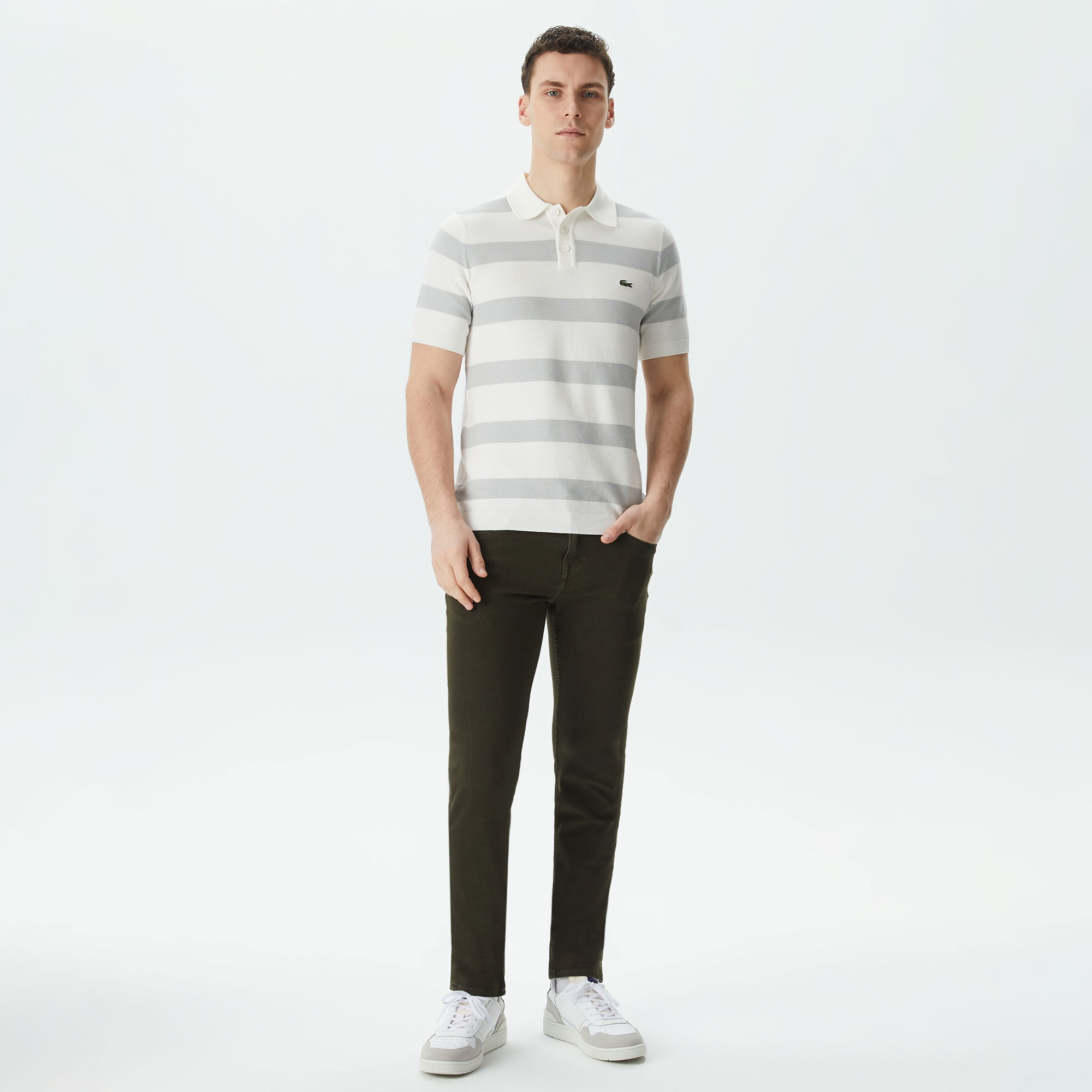 Lacoste Erkek Slim Fit Yeşil Jean Pantolon