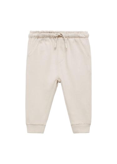  Mango Çocuk Pamuklu Jogger Pantolon Kum Beji
