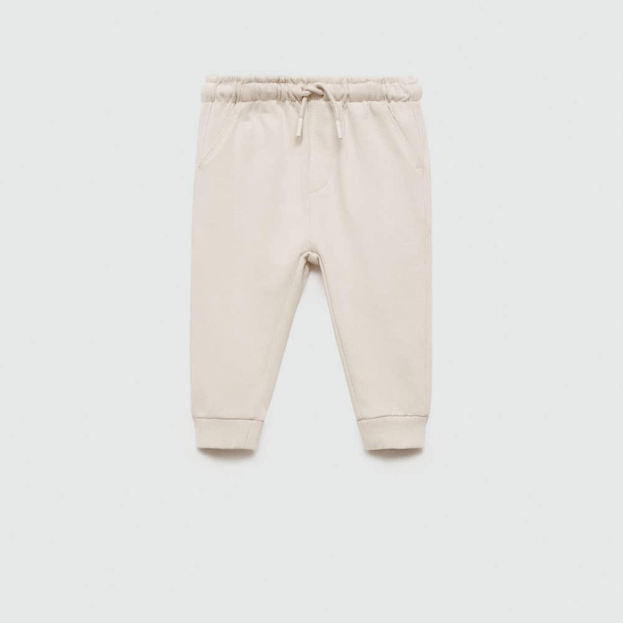 Mango Çocuk Pamuklu Jogger Pantolon Kum Beji