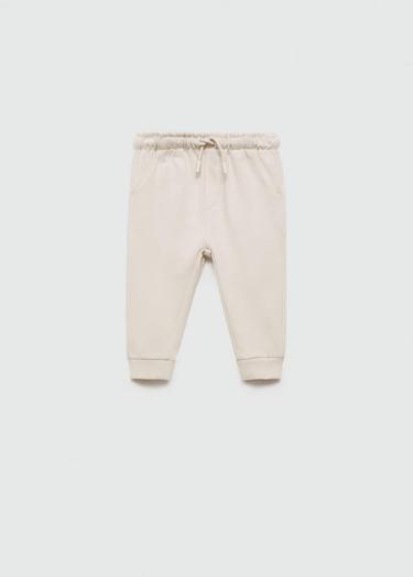  Mango Çocuk Pamuklu Jogger Pantolon Kum Beji