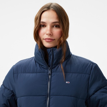  Tommy Hilfiger Jeans Essential Puffer Kadın Lacivert Ceket