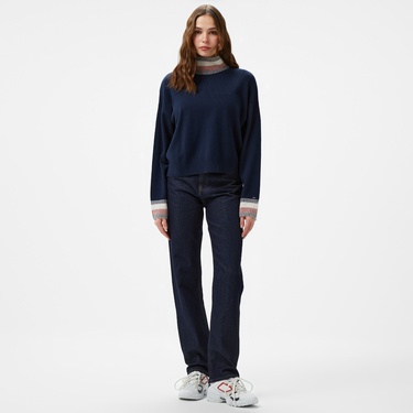  Tommy Hilfiger Global Stp Kadın Mavi Kazak