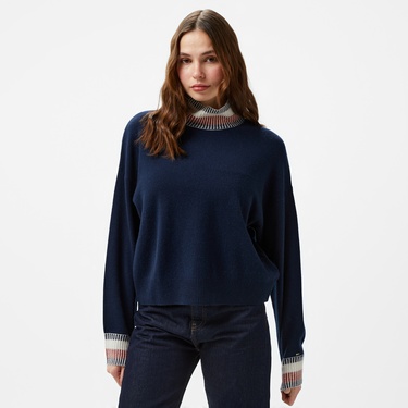  Tommy Hilfiger Global Stp Kadın Mavi Kazak