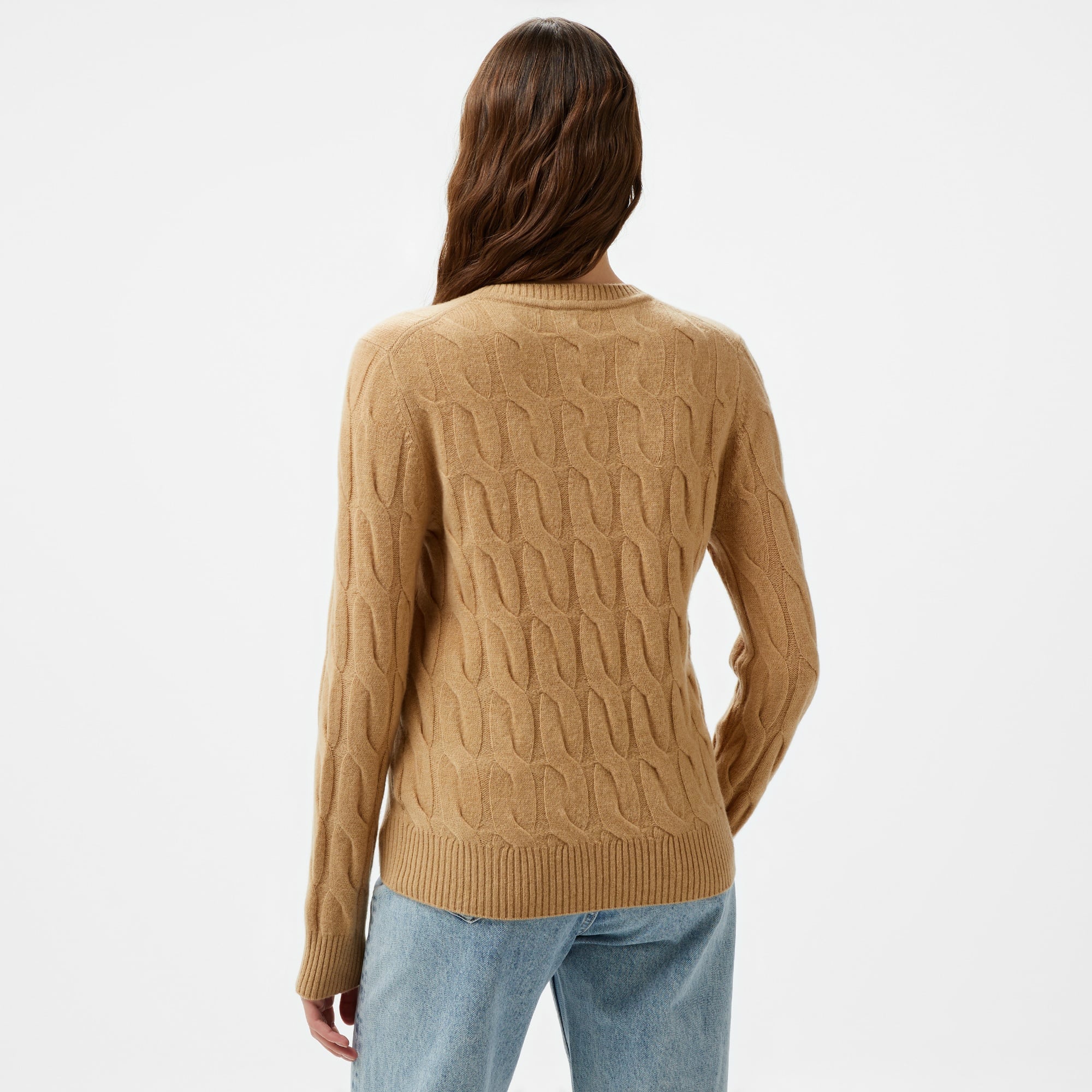 Tommy Hilfiger Soft Wool Cable Kadın Haki Kazak