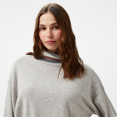  Tommy Hilfiger Global Stp Kadın Gri Kazak