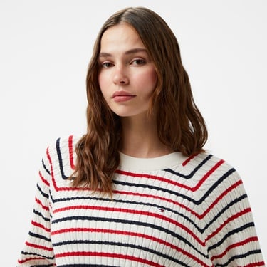  Tommy Hilfiger Kadın Beyaz Kazak