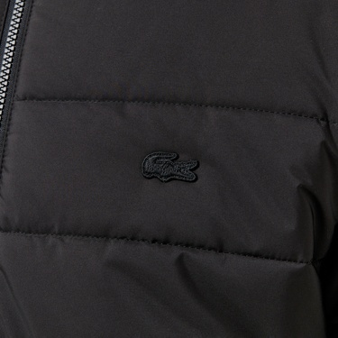  Erkek Regular Fit Dik Yaka Çift Taraflı Siyah Mont