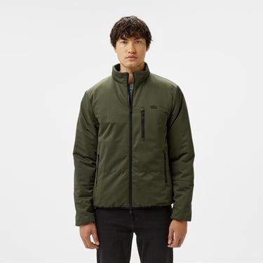  Erkek Regular Fit Dik Yaka Çift Taraflı Siyah Mont