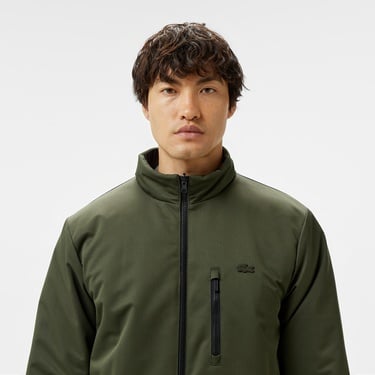  Erkek Regular Fit Dik Yaka Çift Taraflı Siyah Mont