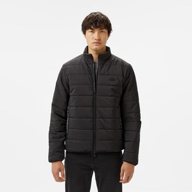  Erkek Regular Fit Dik Yaka Çift Taraflı Siyah Mont