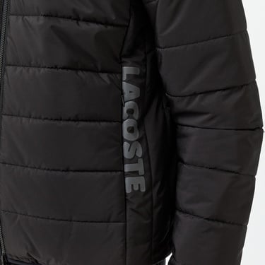  Erkek Regular Fit Dik Yaka Çift Taraflı Siyah Mont