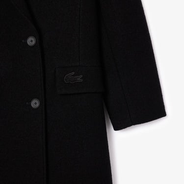  Kadın Regular Fit Yün Siyah Palto