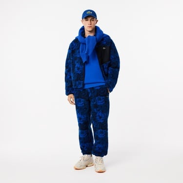  Erkek Tapered Fit Desenli Lacivert Eşofman Altı