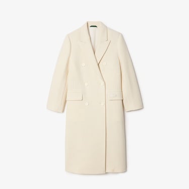  Kadın Regular Fit Yün Krem Palto