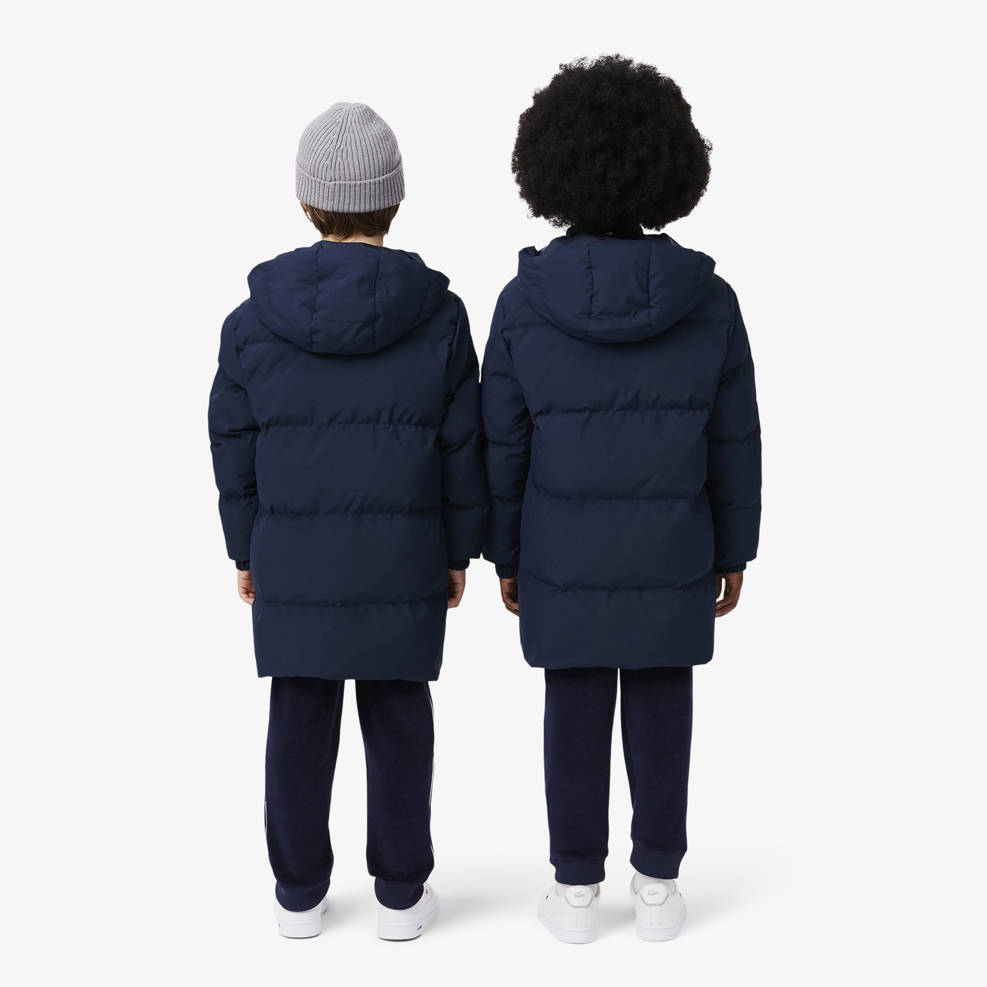 Lacoste Çocuk Kapüşonlu Lacivert Şişme Mont