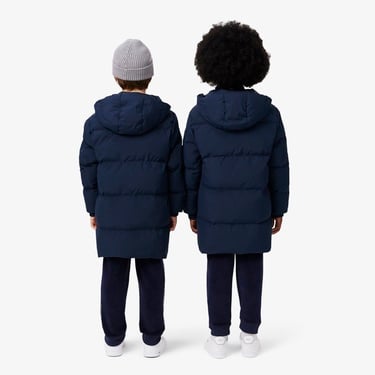  Lacoste Çocuk Kapüşonlu Lacivert Şişme Mont
