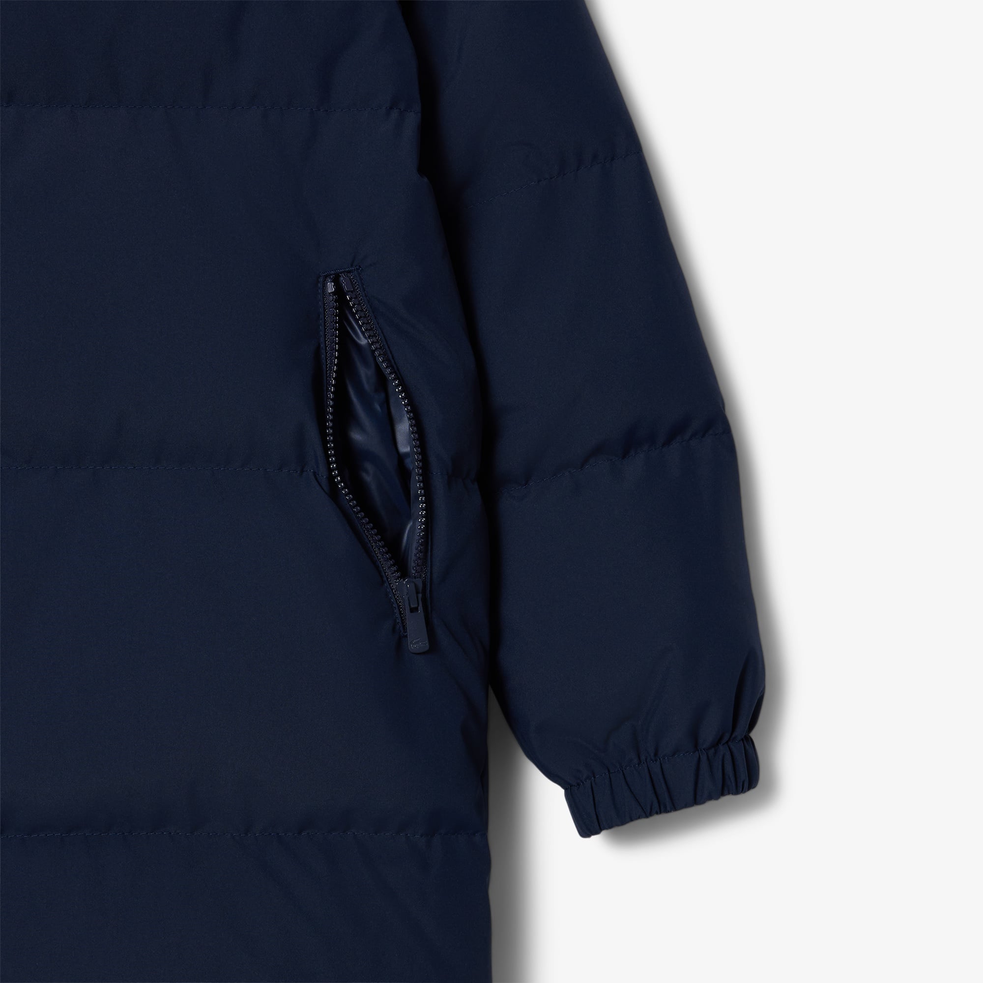 Lacoste Çocuk Kapüşonlu Lacivert Şişme Mont