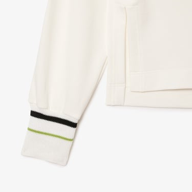  Kadın Relaxed Fit Bisiklet Yaka Beyaz Sweatshirt