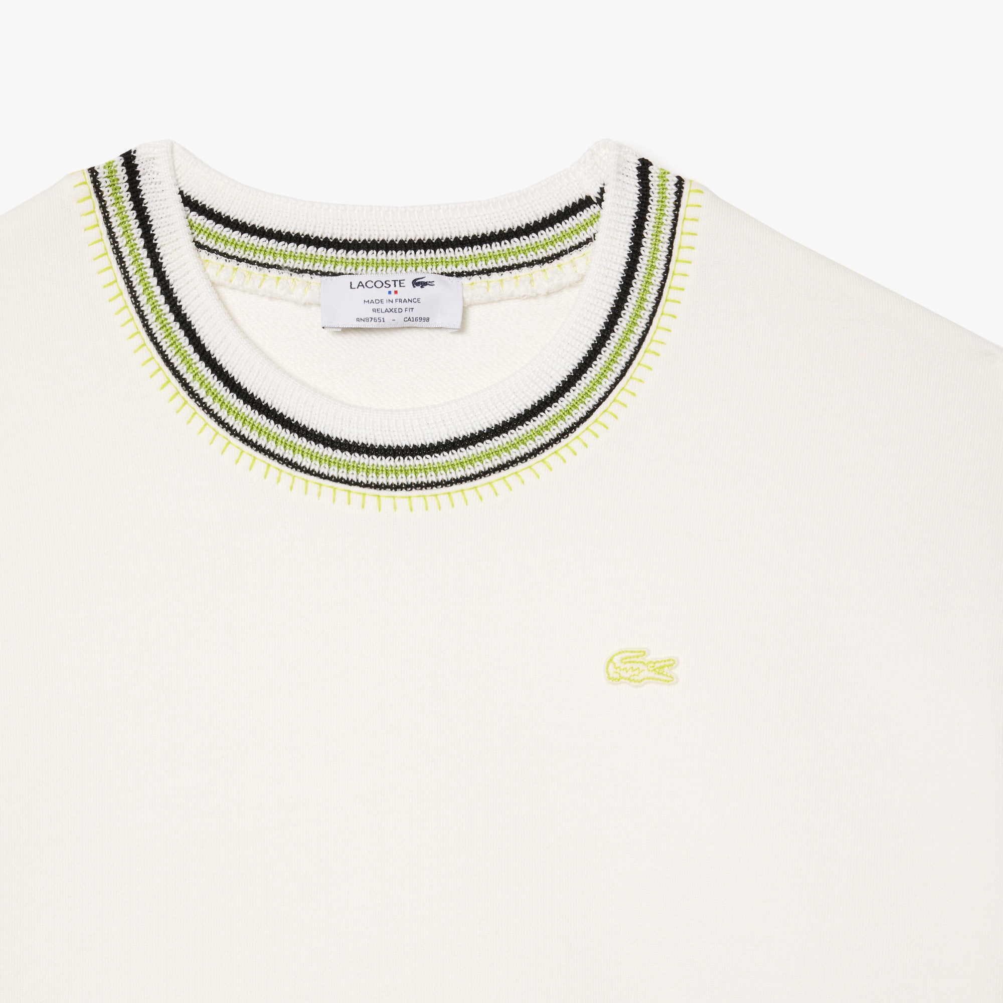 Kadın Relaxed Fit Bisiklet Yaka Beyaz Sweatshirt