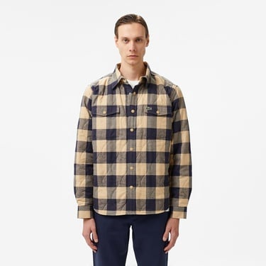  Erkek Relaxed Fit Ekose Kahverengi Gömlek