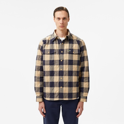  Erkek Relaxed Fit Ekose Kahverengi Gömlek