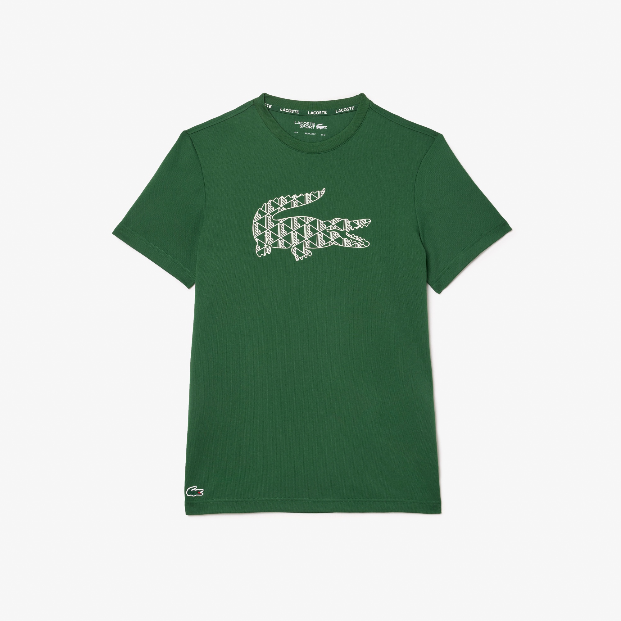 Erkek Relaxed Fit Bisiklet Yaka Baskılı Yeşil T-Shirt