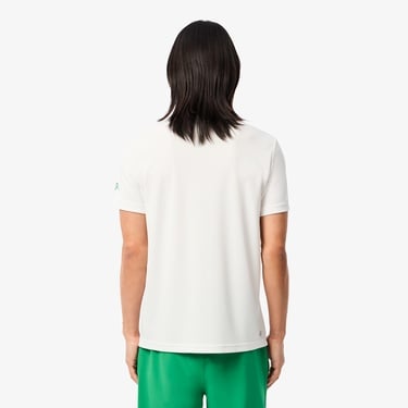  Erkek Regular Fit Bisiklet Yaka Baskılı Beyaz T-Shirt