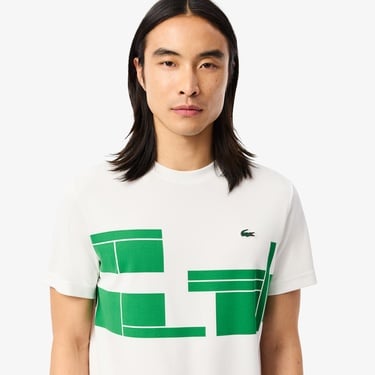  Erkek Regular Fit Bisiklet Yaka Baskılı Beyaz T-Shirt