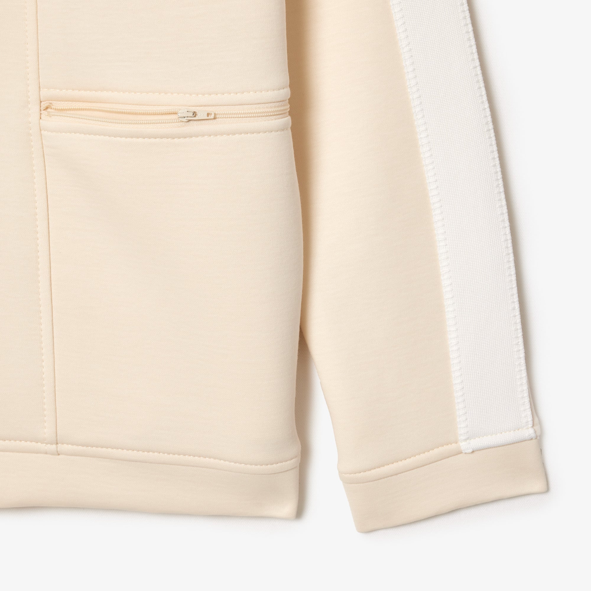 Erkek Regular Fit Fermuarlı Krem Sweatshirt