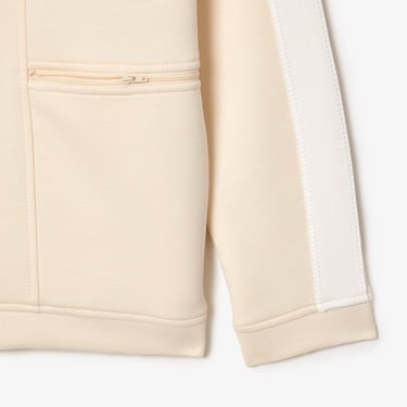  Erkek Regular Fit Fermuarlı Krem Sweatshirt