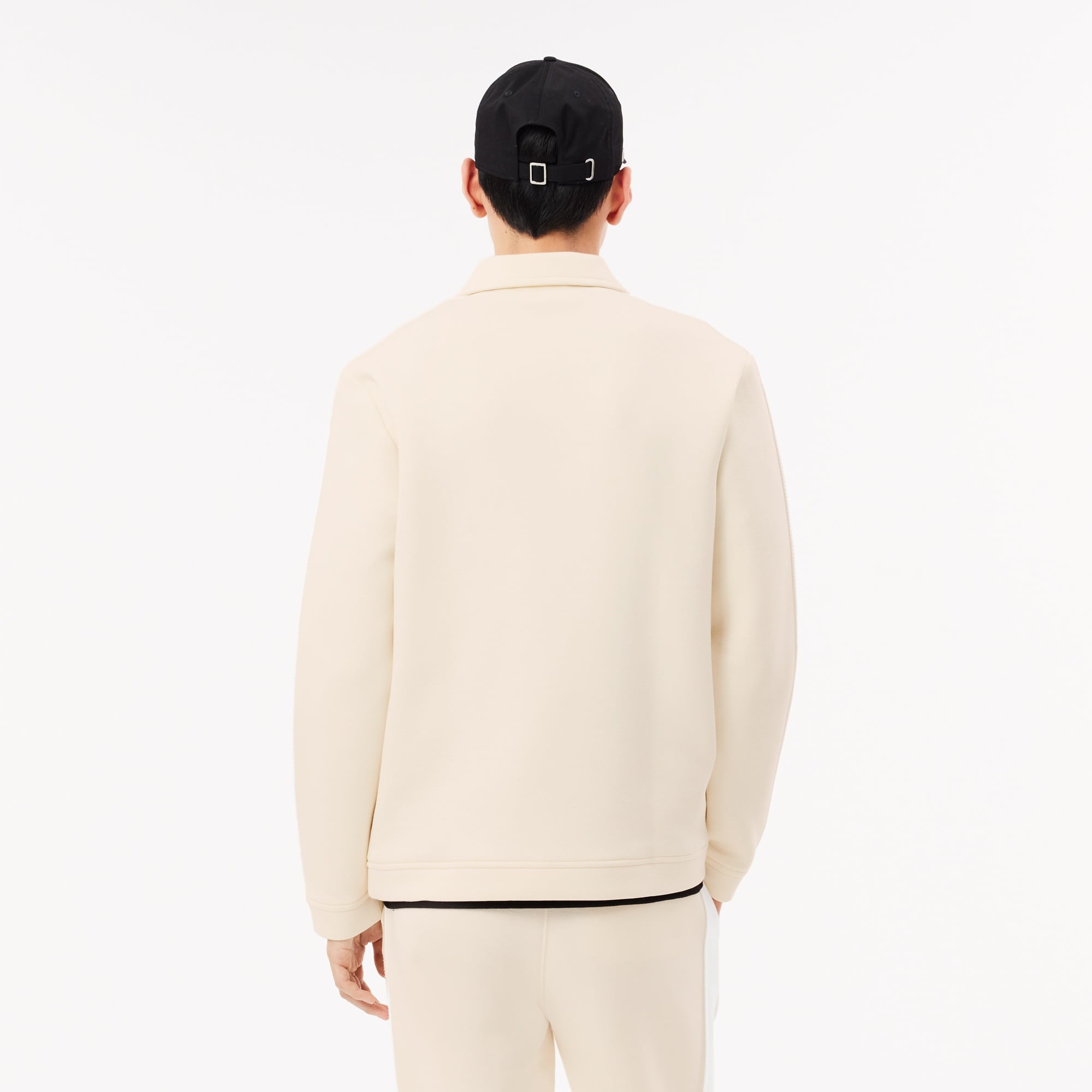 Erkek Regular Fit Fermuarlı Krem Sweatshirt