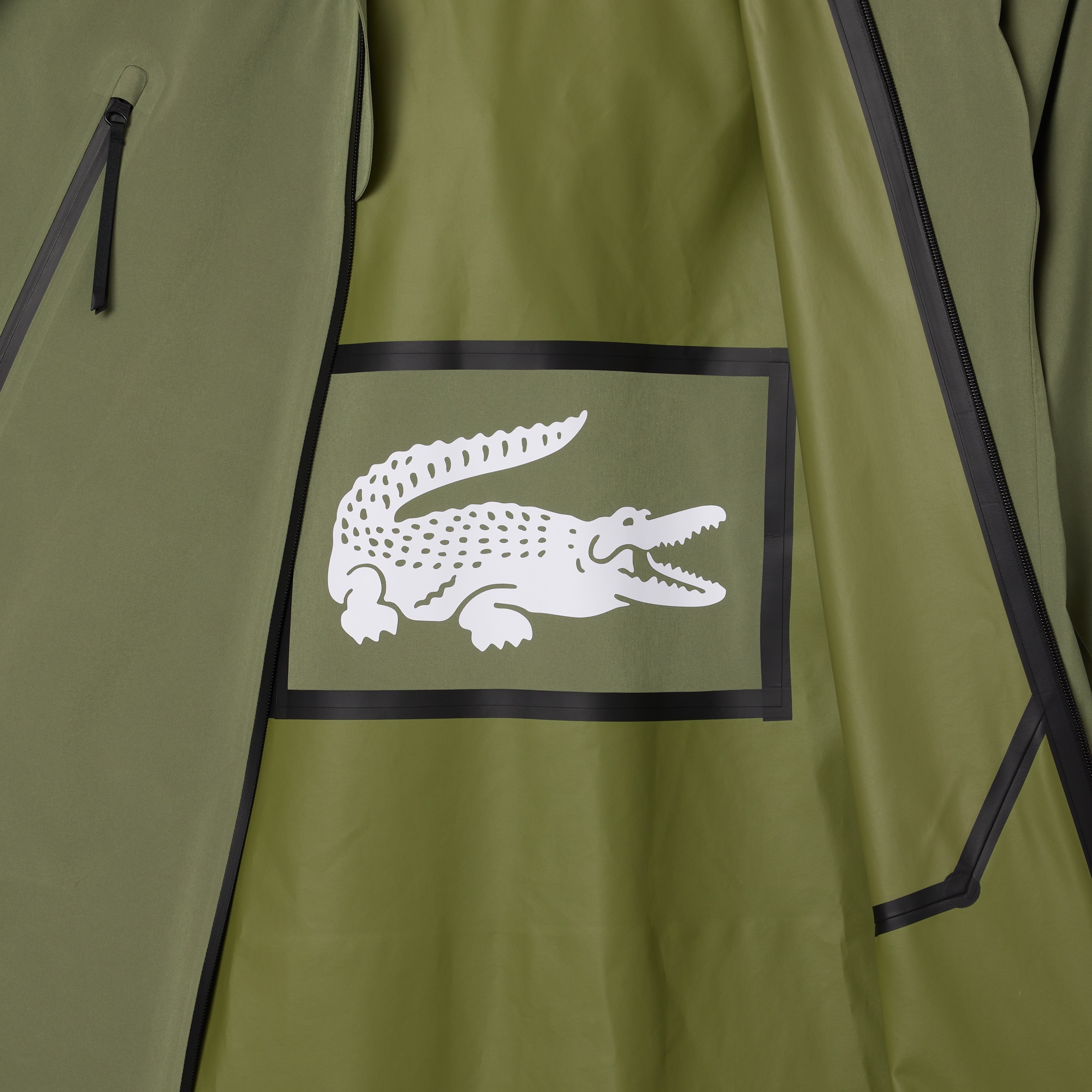 Kadın Oversize Fit Kapüşonlu Haki Trençkot