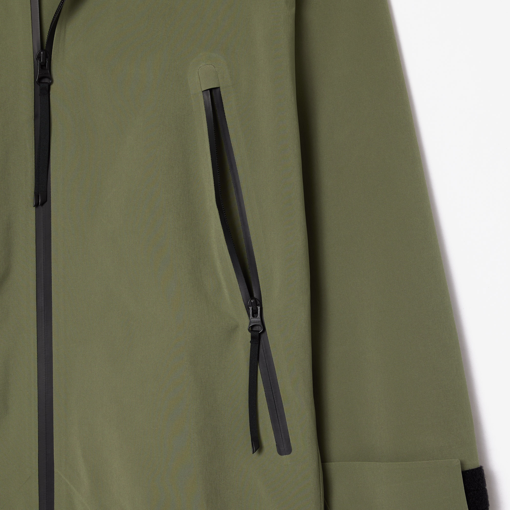 Kadın Oversize Fit Kapüşonlu Haki Trençkot