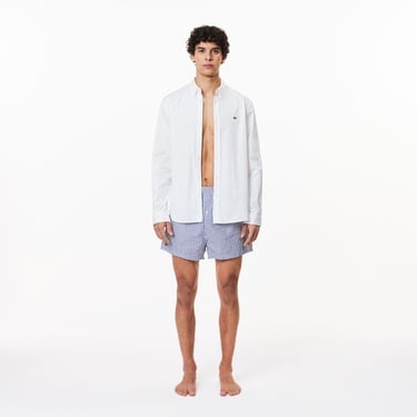  Erkek Çizgili 3'lü Mavi Boxer