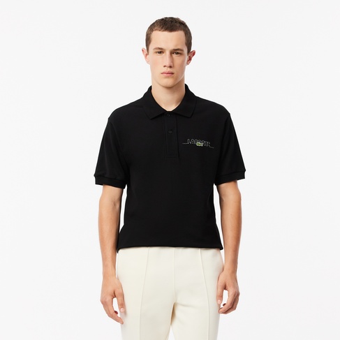  Erkek Classic Fit Siyah Polo