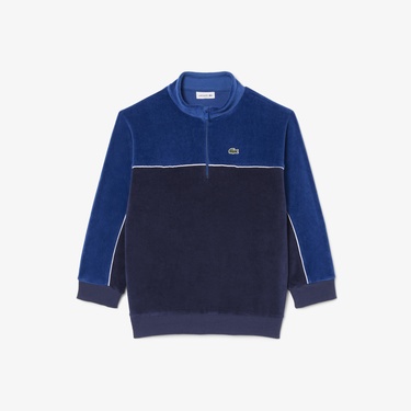  Erkek Çocuk Renk Bloklu Lacivert Sweatshirt