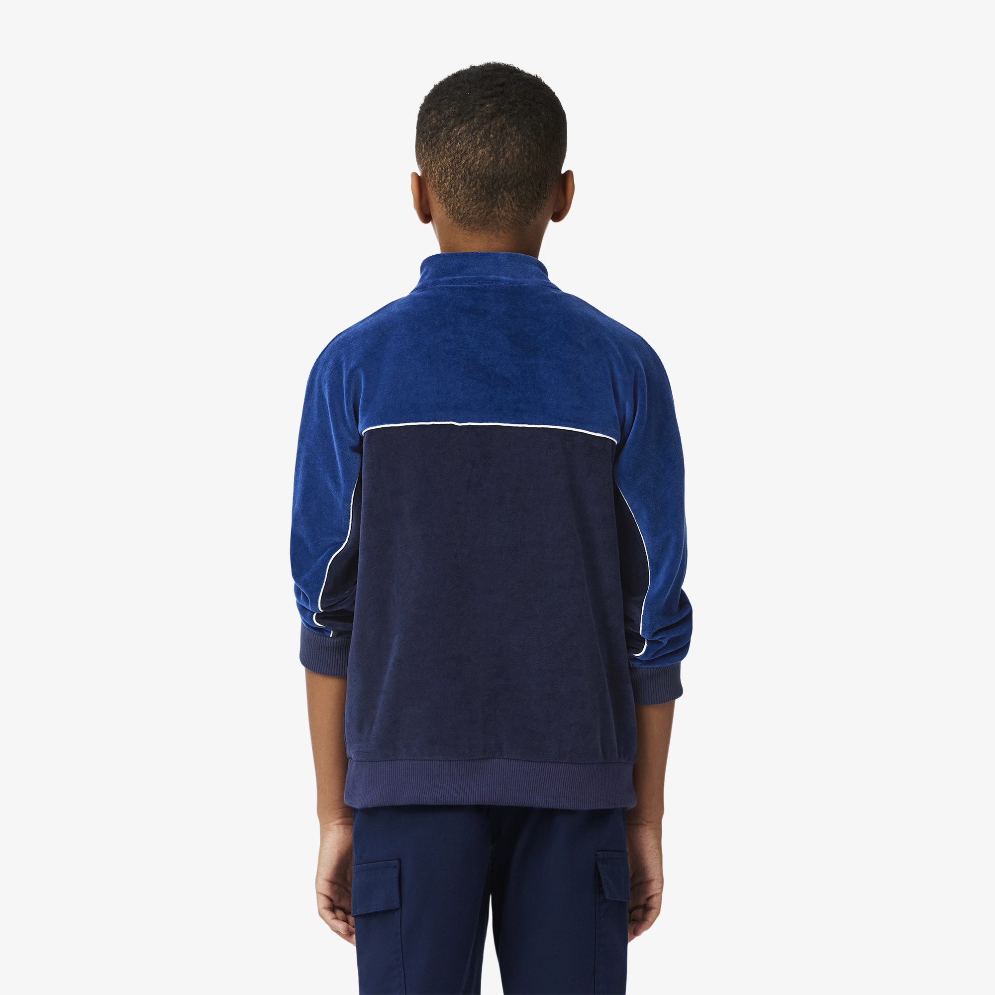 Lacoste Erkek Çocuk Renk Bloklu Lacivert Sweatshirt