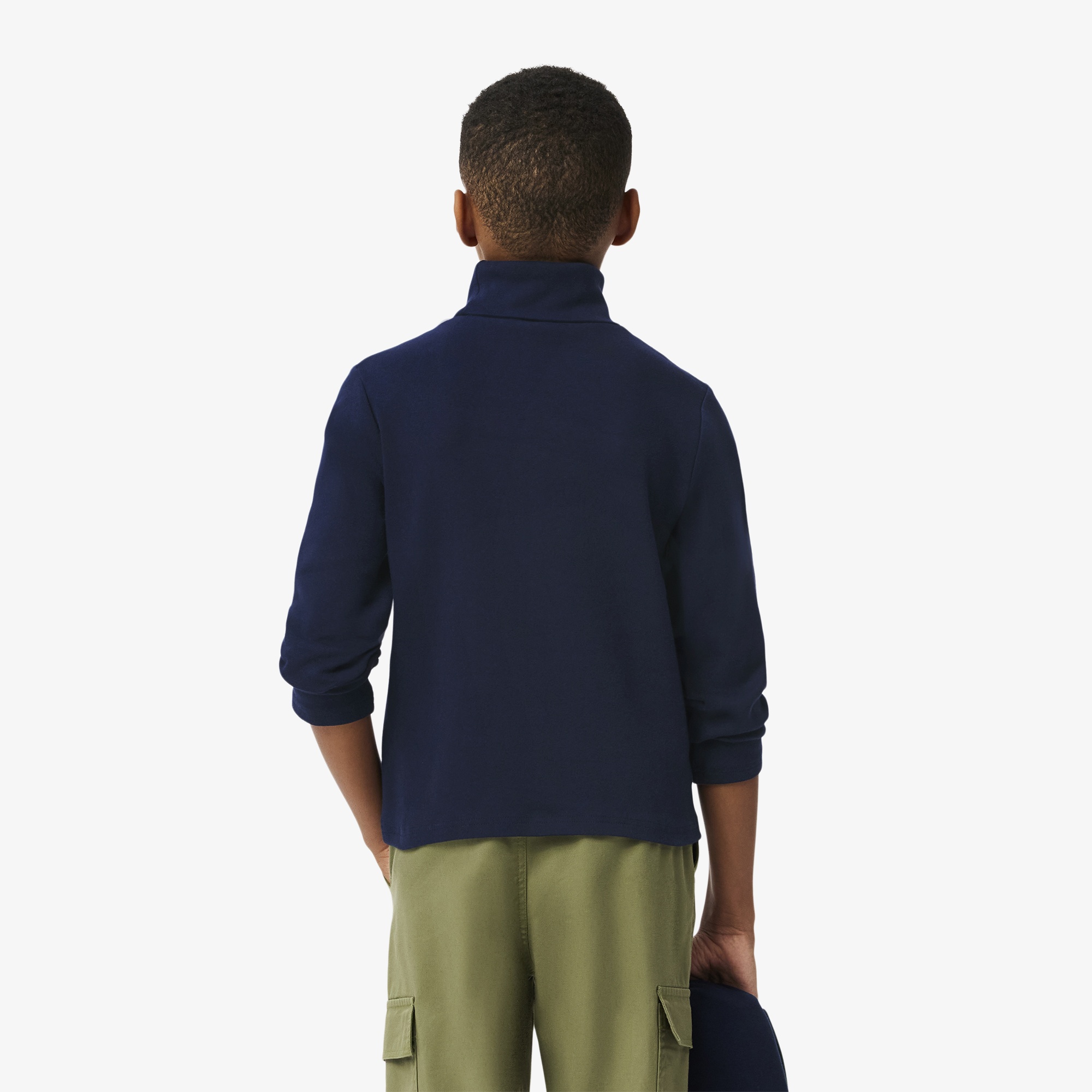 Çocuk Uzun Kollu Boğazlı Yaka Lacivert T-Shirt