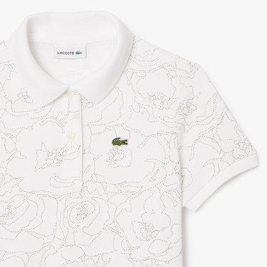  Kız Çocuk Baskılı Beyaz Elbise