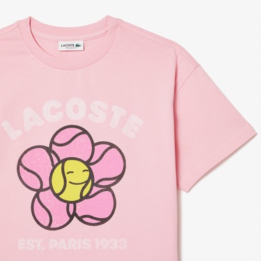  Çocuk Baskılı Pembe T-Shirt