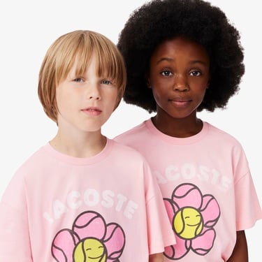  Çocuk Baskılı Pembe T-Shirt