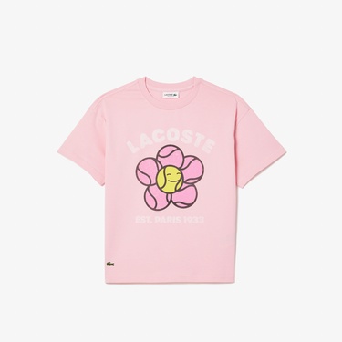  Çocuk Baskılı Pembe T-Shirt