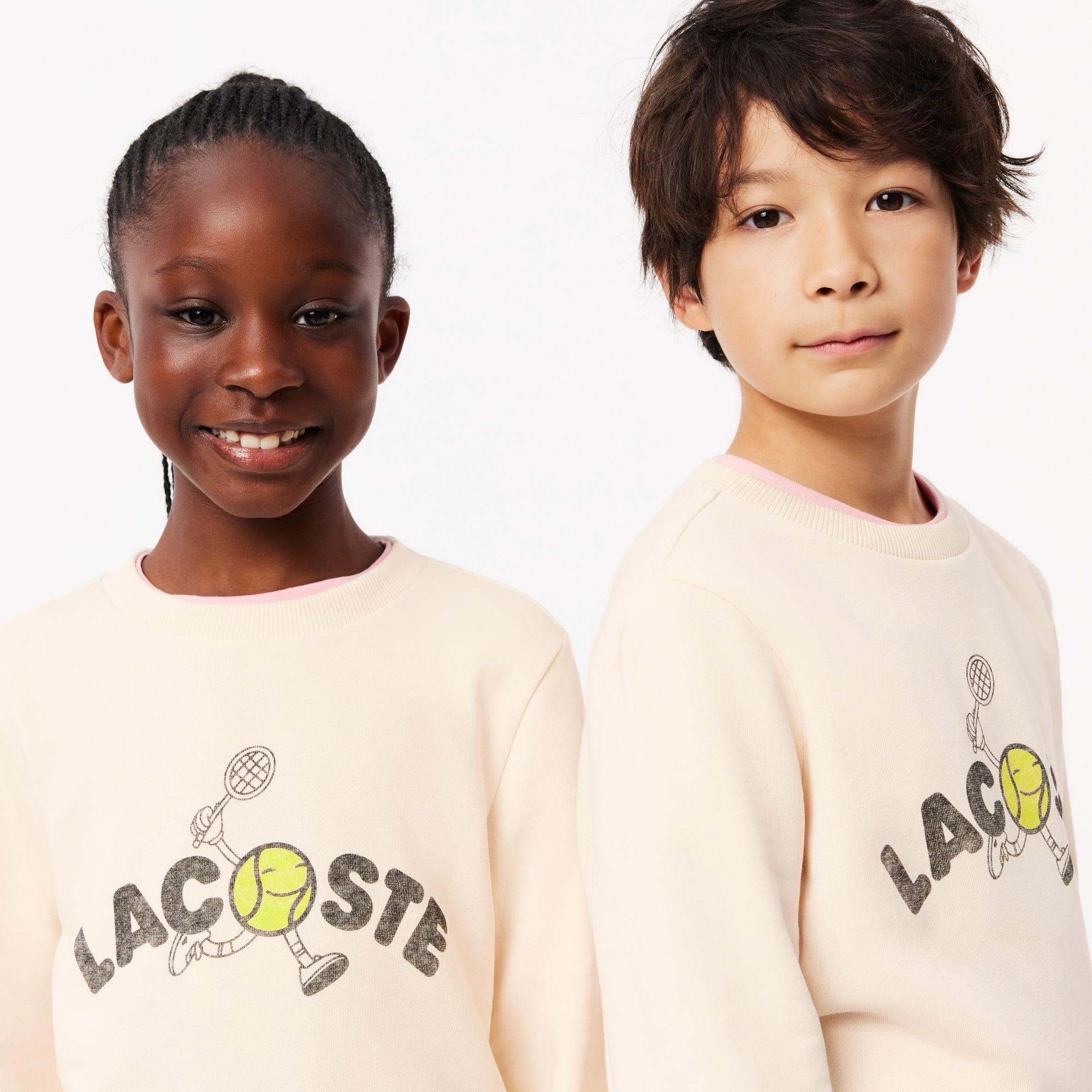 Lacoste Çocuk Baskılı Bej Sweatshirt