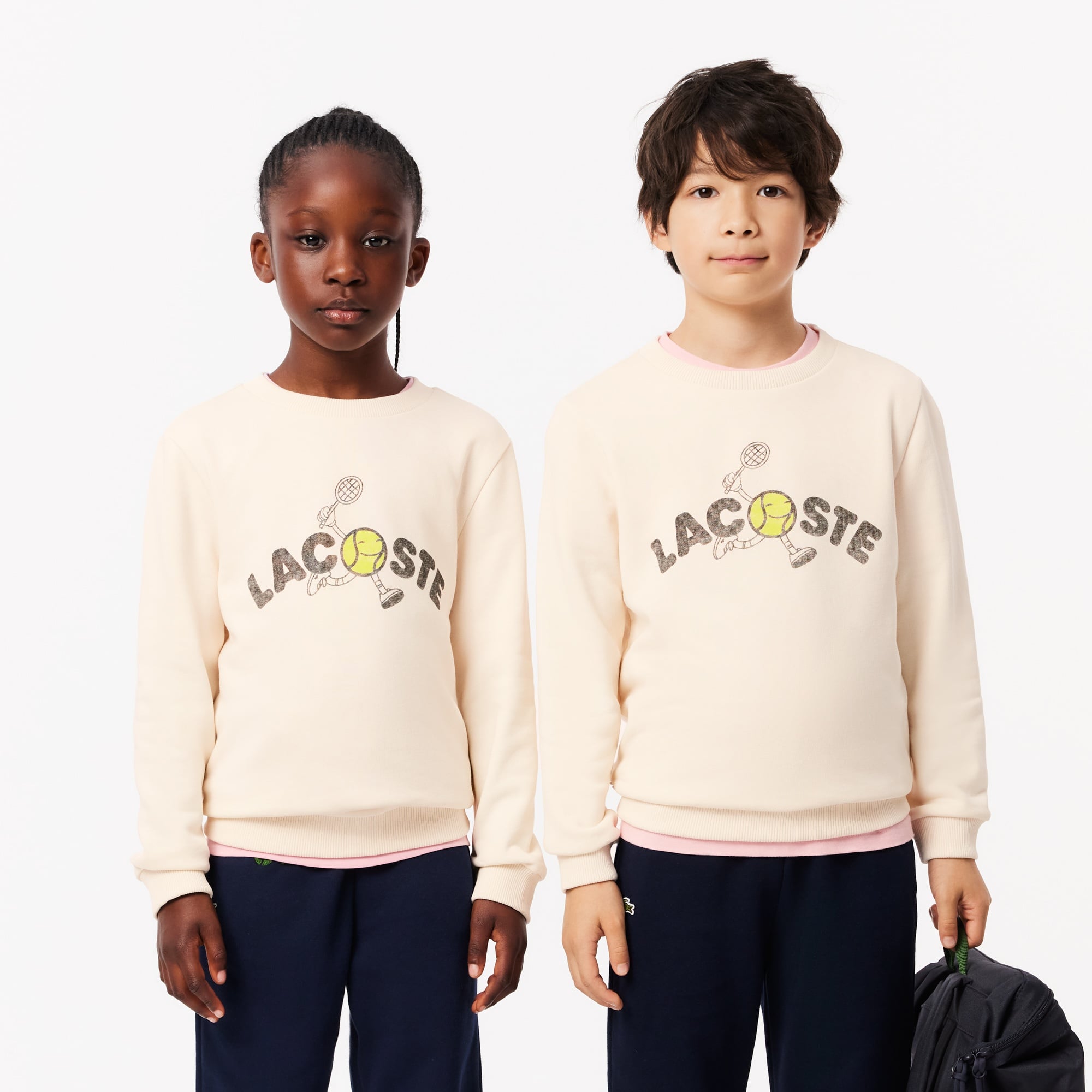 Lacoste Çocuk Baskılı Bej Sweatshirt